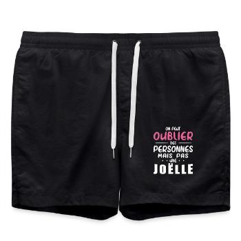 Femme Humour Cadeau Personnalisé BBF Prénom Joëlle - Short de bain - noir - Devant - AI Model Male 185 light (185cm)