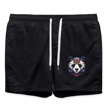 Panda Portrait - Short de bain - noir - Devant - AI Model Male 185 light (185cm)