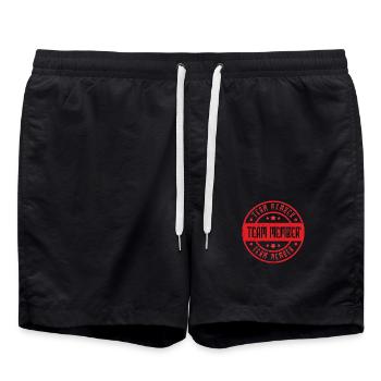 Team Mitglied - Badeshorts - Schwarz - Vorne - AI Model Male 185 light (185cm)