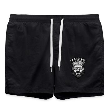 Tête de couronne royale Cool - Short de bain - noir - Devant - AI Model Male 185 light (185cm)