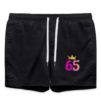65 Number Jersey Crown - Swim Trunks - black - Front - AI Model Male 185 light (185cm)