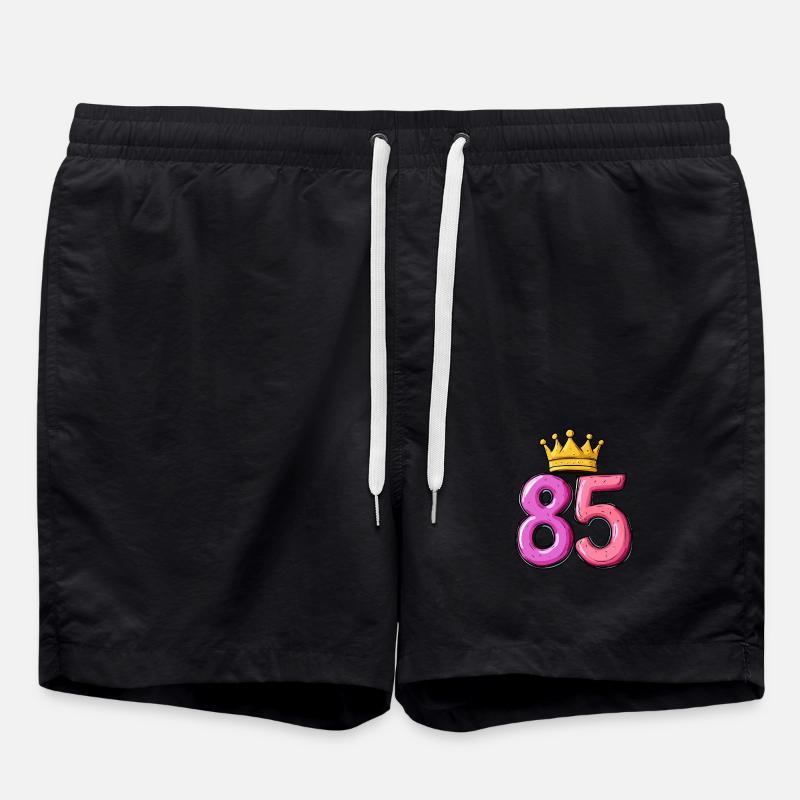 85 Numéro Jersey Couronne - Short de bain - noir