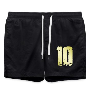 10 Number Vintage - Swim Trunks - black - Front - AI Model Male 185 light (185cm)