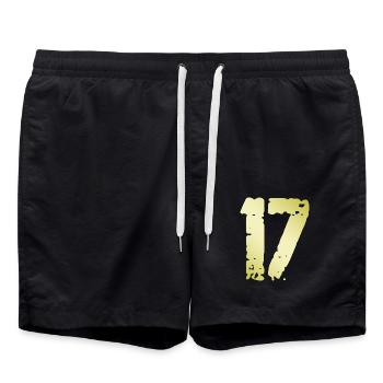 17 Number Vintage - Swim Trunks - black - Front - AI Model Male 185 light (185cm)