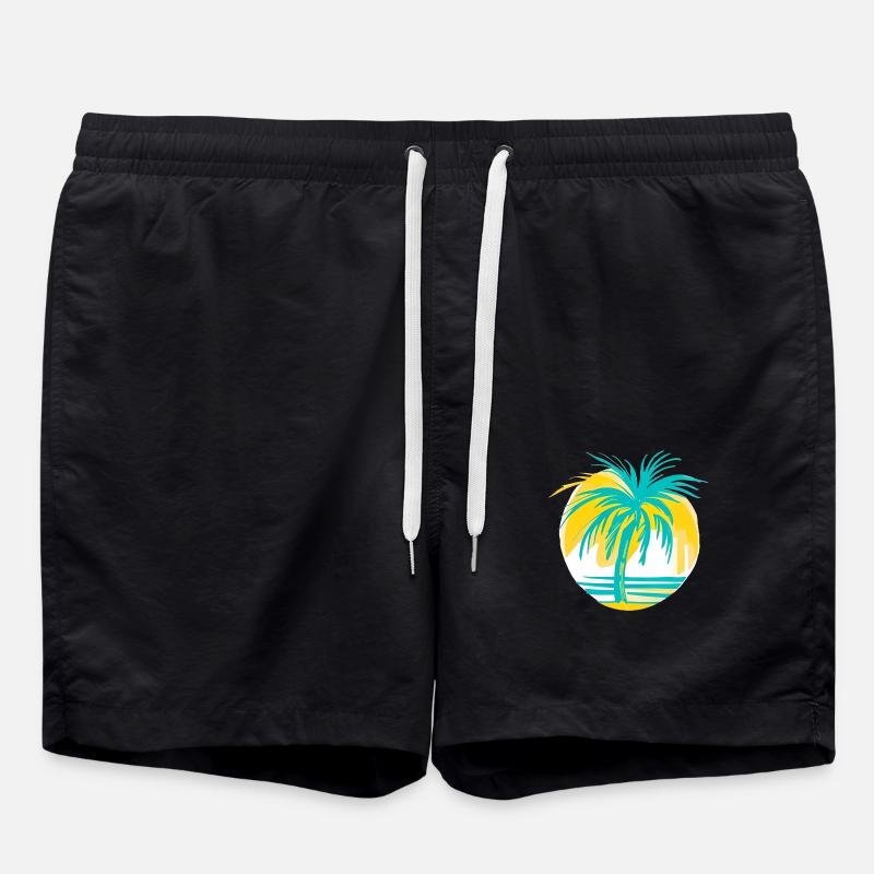 Pomme Coucher de soleil - Short de bain - noir