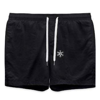 snowflake 7 white - Badeshorts - Schwarz - Vorne - AI Model Male 185 light (185cm)