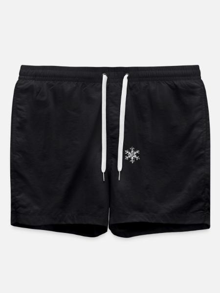 snowflake 7 white - Badeshorts - Schwarz