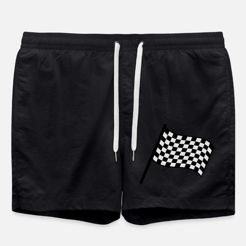 racing_flag - Swim Trunks - black