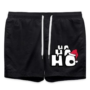 Noël ho ho ho noël noelolaus weihnac - Short de bain - noir - Devant - AI Model Male 185 light (185cm)