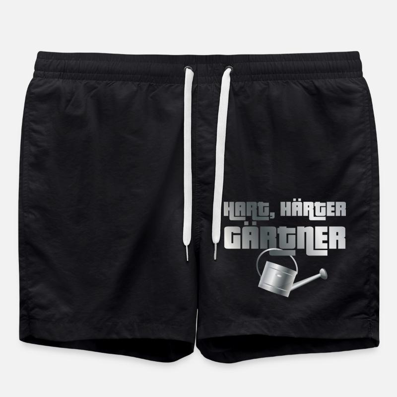 Hart, härter, Gärtner - Badeshorts - Schwarz
