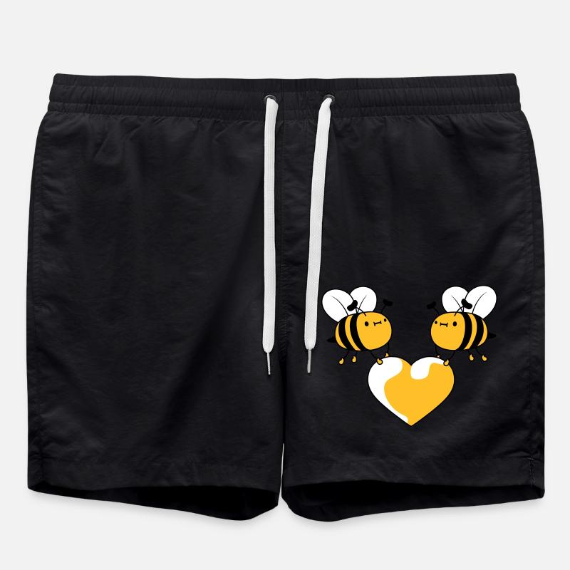 2 abeilles amoureuses - Short de bain - noir