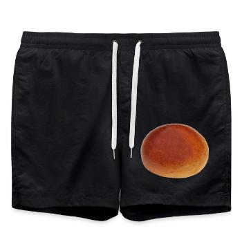 Schwanger! - Badeshorts - Schwarz - Vorne - AI Model Male 185 light (185cm)