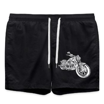 Rythme cardiaque de moto - Short de bain - noir - Devant - AI Model Male 185 light (185cm)