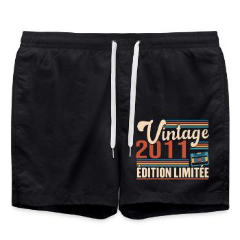 Vintage 2011 Limited Edition - Badeshorts - Schwarz - Vorne - AI Model Male 185 light (185cm)