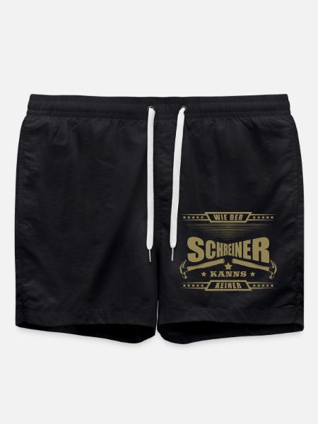 Schreiner wie der Schreiner kanns keiner - Badeshorts - Schwarz