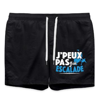 Je Peux Pas J'ai Escalade Cadeau Grimpeur Montagne - Short de bain - noir - Devant - AI Model Male 185 light (185cm)