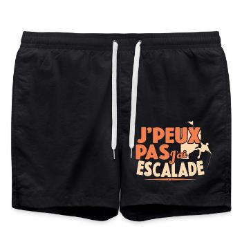 Je Peux Pas J'ai Escalade Cadeau Grimpeur Montagne - Short de bain - noir - Devant - AI Model Male 185 light (185cm)