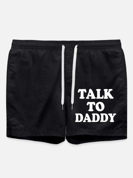 Talk to daddy - Swim Trunks - black