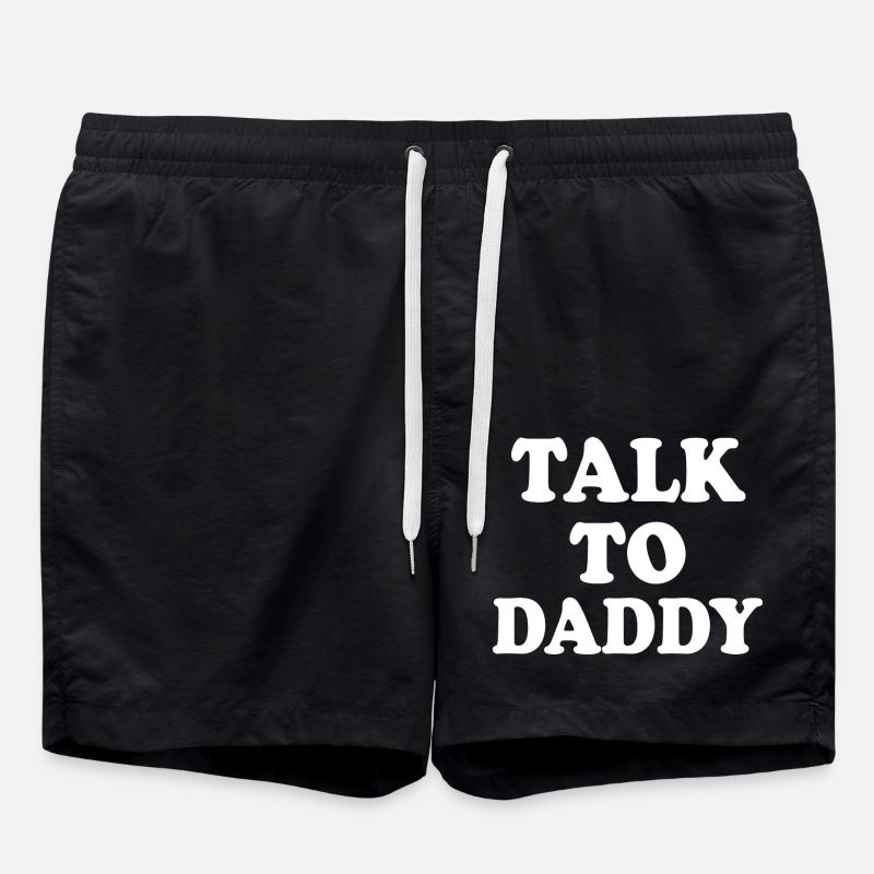Talk to daddy - Badeshorts - Schwarz