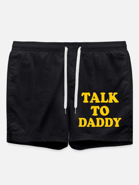Talk to daddy - Swim Trunks - black
