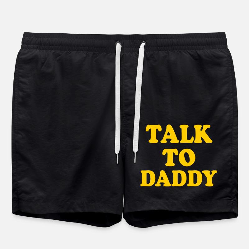 Talk to daddy - Swim Trunks - black