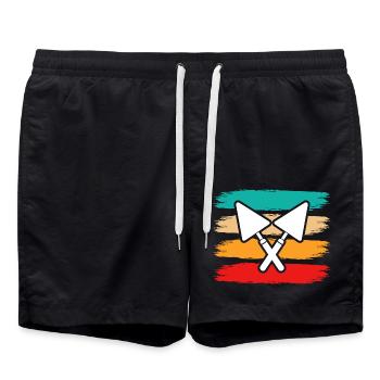 Maurer Retro - Badeshorts - Schwarz - Vorne - AI Model Male 185 light (185cm)
