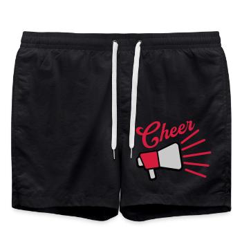Symbole de parole du mégaphone Cheer - Short de bain - noir - Devant - AI Model Male 185 light (185cm)