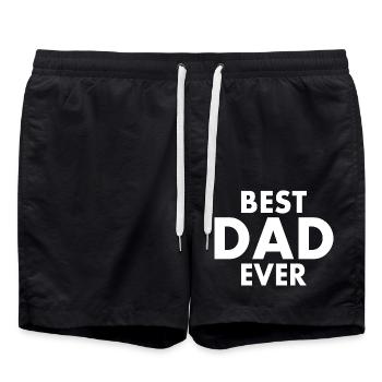 Best dad ever - Short de bain - noir - Devant - AI Model Male 185 light (185cm)