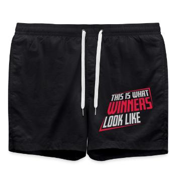 À quoi ressemblent les gagnants - Short de bain - noir - Devant - AI Model Male 185 light (185cm)