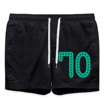 70 ANS. 70e ANNIVERSAIRE. ANNIVERSAIRE 70 ANS. 70 - Short de bain - noir - Devant - AI Model Male 185 light (185cm)