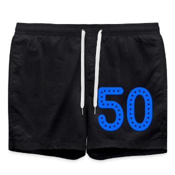 50 ANS. 50e ANNIVERSAIRE. ANNIVERSAIRE 50 ANS. 50 - Short de bain - noir - Devant - AI Model Male 185 light (185cm)