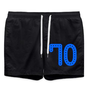 70 ANS. 70e ANNIVERSAIRE. ANNIVERSAIRE 70 ANS. 70 - Short de bain - noir - Devant - AI Model Male 185 light (185cm)