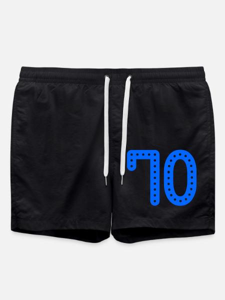 70 ANS. 70e ANNIVERSAIRE. ANNIVERSAIRE 70 ANS. 70 - Short de bain - noir