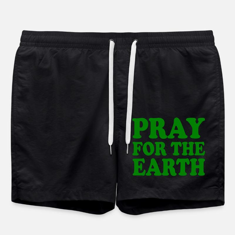Pray for the earth - Badeshorts - Schwarz