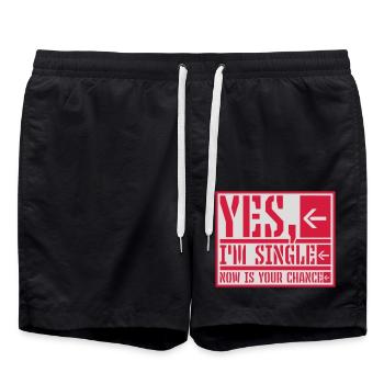 single now your chance - Swim Trunks - black - Front - AI Model Male 185 light (185cm)