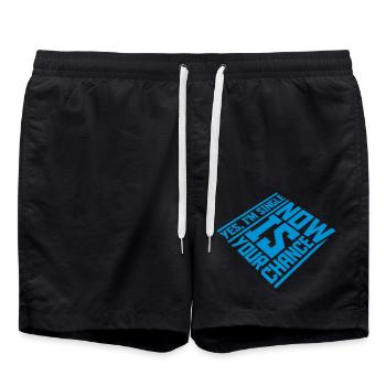 single now your chance - Swim Trunks - black - Front - AI Model Male 185 light (185cm)