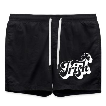 St. Patrick’s Day Gift Shamrock Men, Women, Kids - Swim Trunks - black - Front - AI Model Male 185 light (185cm)
