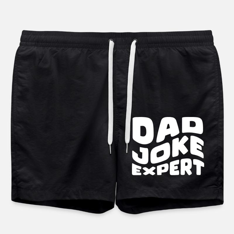 DAD JOKE EXPERT - Swim Trunks - black