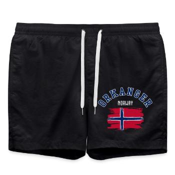 Orkanger, Norvège - Short de bain - noir - Devant - AI Model Male 185 light (185cm)