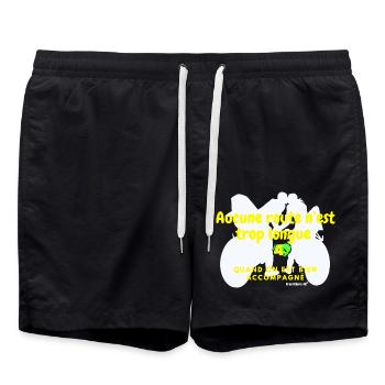 FR49 - Aucune route n’est trop longue vers. Yellow - Short de bain - noir - Devant - AI Model Male 185 light (185cm)