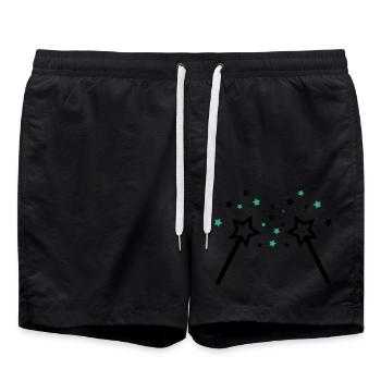 Wand 002 - Swim Trunks - black - Front - AI Model Male 185 light (185cm)