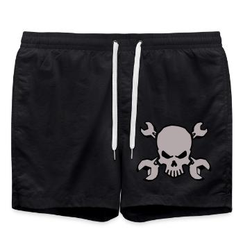 CRÂNE D’OUTIL - 2C - Short de bain - noir - Devant - AI Model Male 185 light (185cm)
