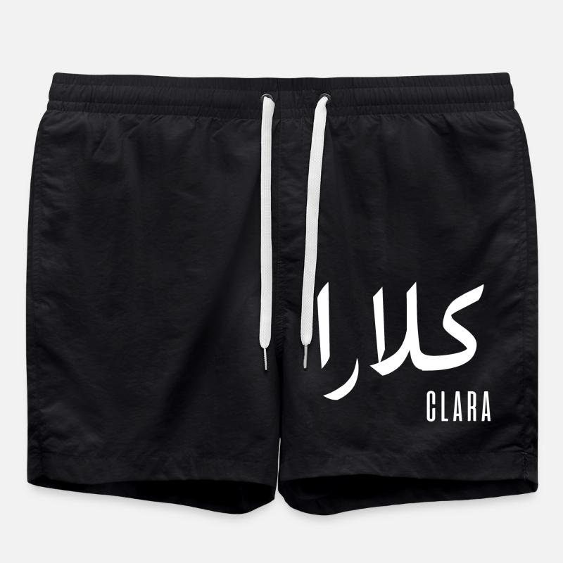 Name Clara auf Arabisch - Badeshorts - Schwarz