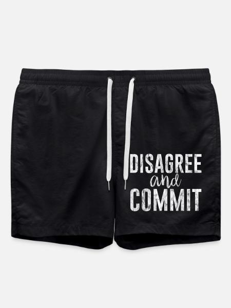 Disagree And Commit 3 - Badeshorts - Schwarz