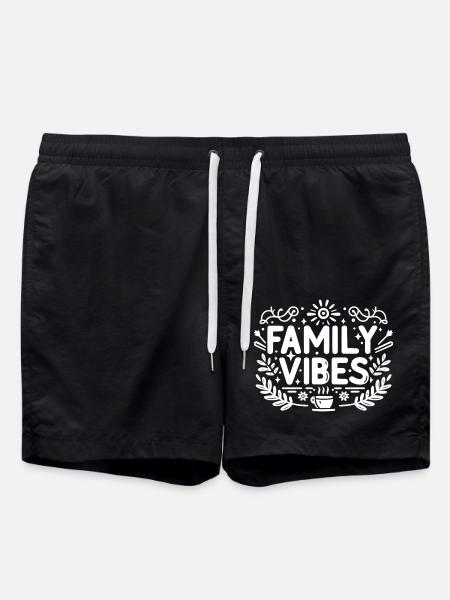 Family Vibes - Swim Trunks - black
