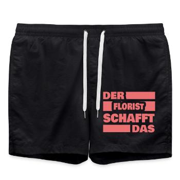 Florist as work - Swim Trunks - black - Front - AI Model Male 185 light (185cm)