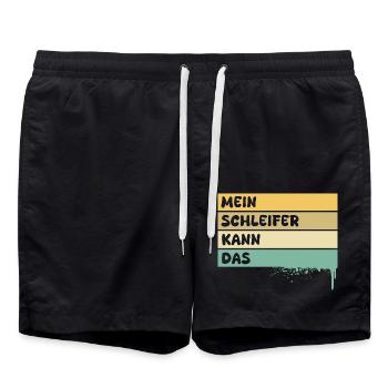 Profession : Broyeur - Short de bain - noir - Devant - AI Model Male 185 light (185cm)