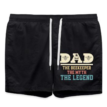 Dad The Beekeeper The Myth The Legend Beekeeping A - Swim Trunks - black - Front - AI Model Male 185 light (185cm)