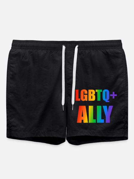 LGBTQ Ally - Swim Trunks - black