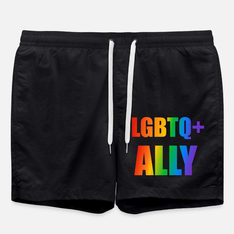Allié LGBTQ - Short de bain - noir